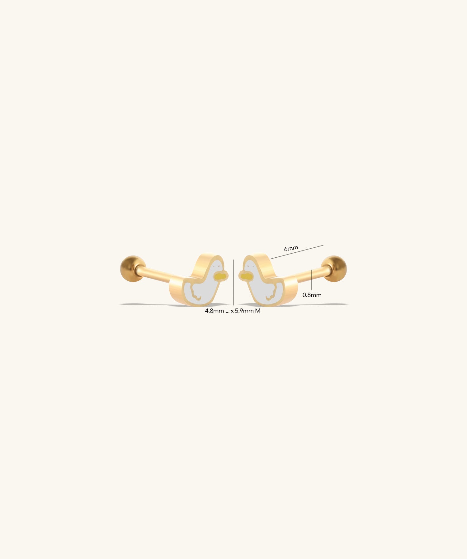 Cute Duck Studs - OumoJewelry
