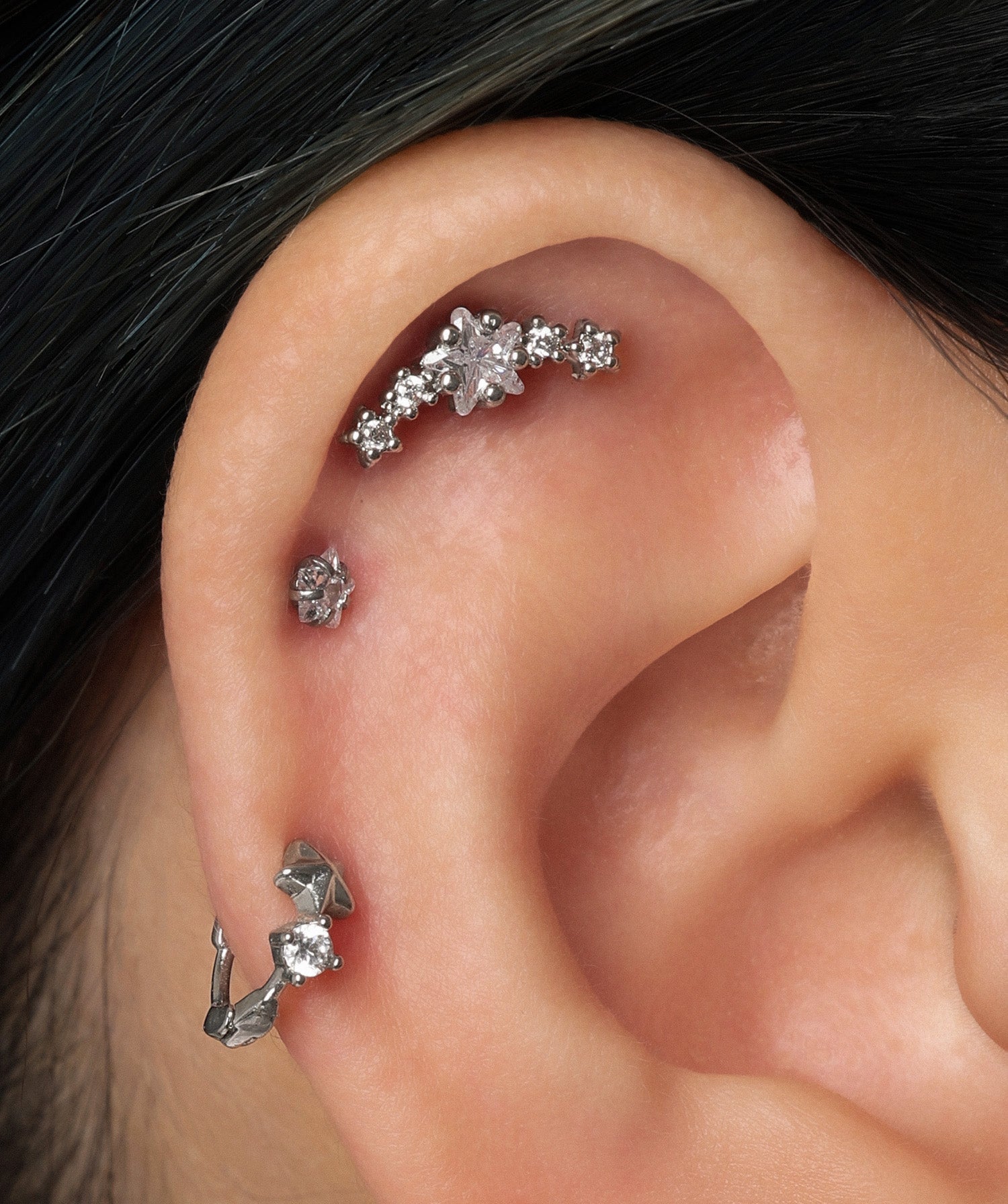 Dazzling Star Flatback Stud - OumoJewelry