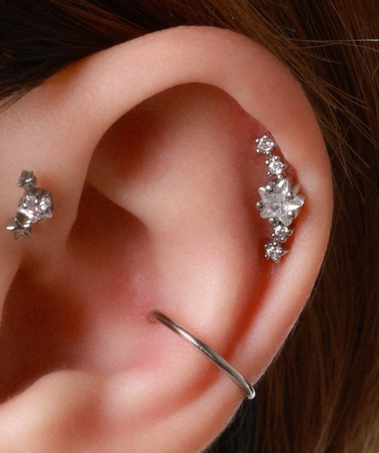 Dazzling Star Flatback Stud - OumoJewelry