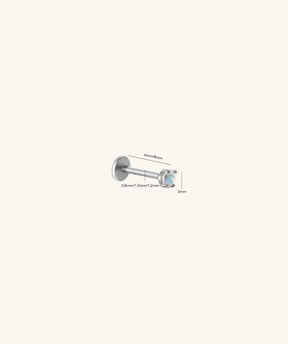 Titanium Gemstones Flatback Stud - OumoJewelry