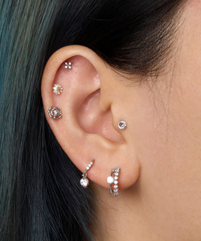 Hollow Rose Flower Stud - OumoJewelry