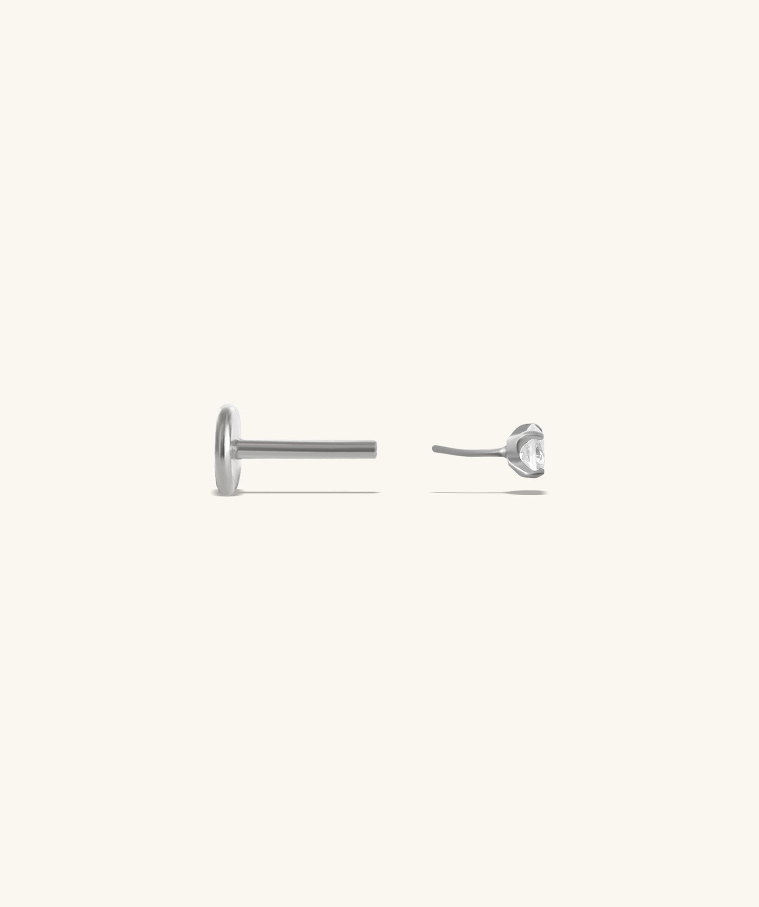 Titanium Gemstones Flatback Stud - OumoJewelry