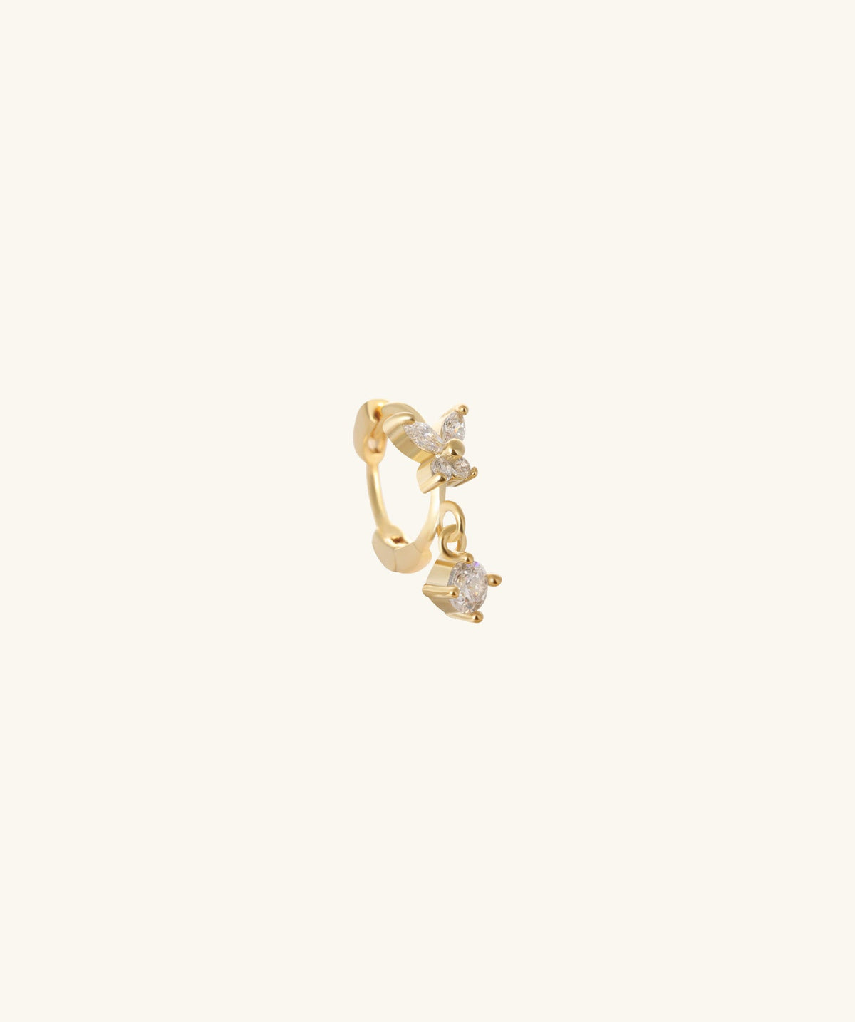 Butterfly Drop Helix Hoop - OumoJewelry
