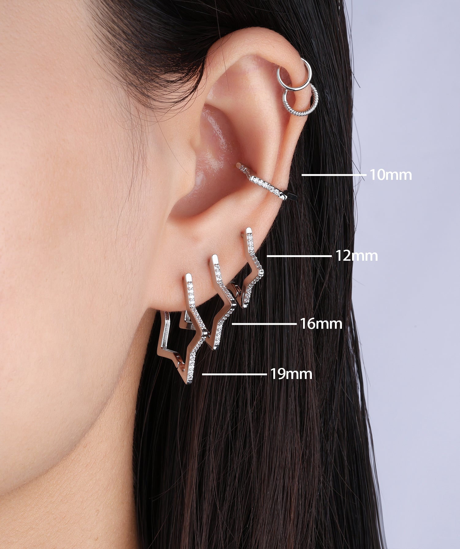 Star Helix Hoop - OumoJewelry