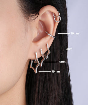 Star Helix Hoop - OumoJewelry
