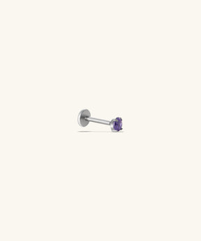 Titanium Gemstones Flatback Stud - OumoJewelry