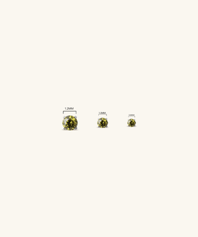 Titanium Gemstones Flatback Stud - OumoJewelry