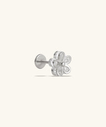 Shiny Flower Flatback Stud - OumoJewelry
