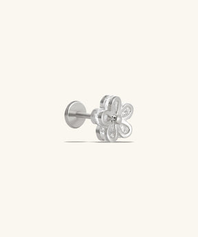 Shiny Flower Flatback Stud - OumoJewelry
