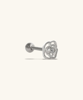 Hollow Rose Flower Stud - OumoJewelry