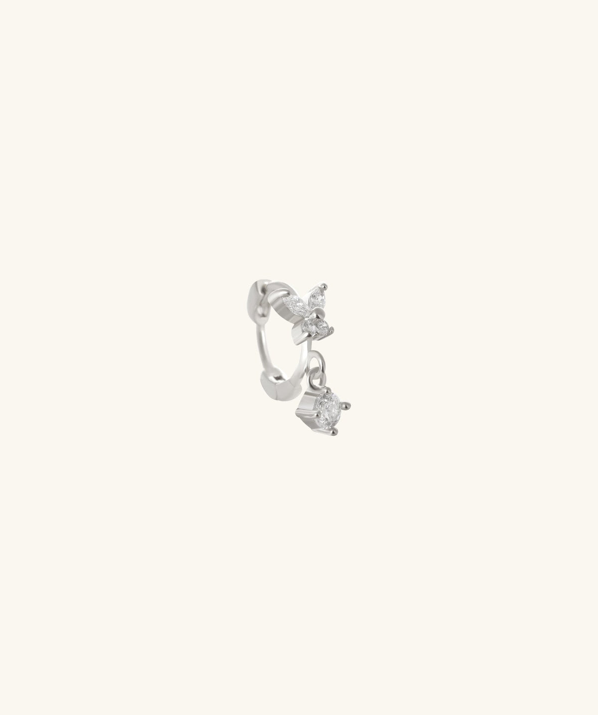 Butterfly Drop Helix Hoop - OumoJewelry