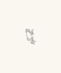 Butterfly Drop Helix Hoop - OumoJewelry