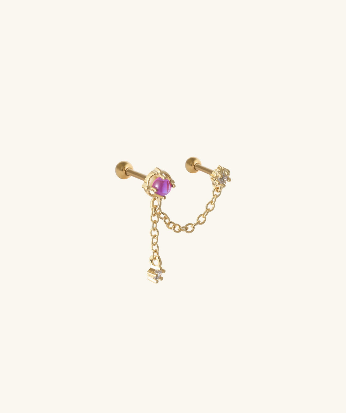 Mystery Opal Chain Earring - OumoJewelry