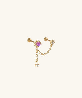 Mystery Opal Chain Earring - OumoJewelry