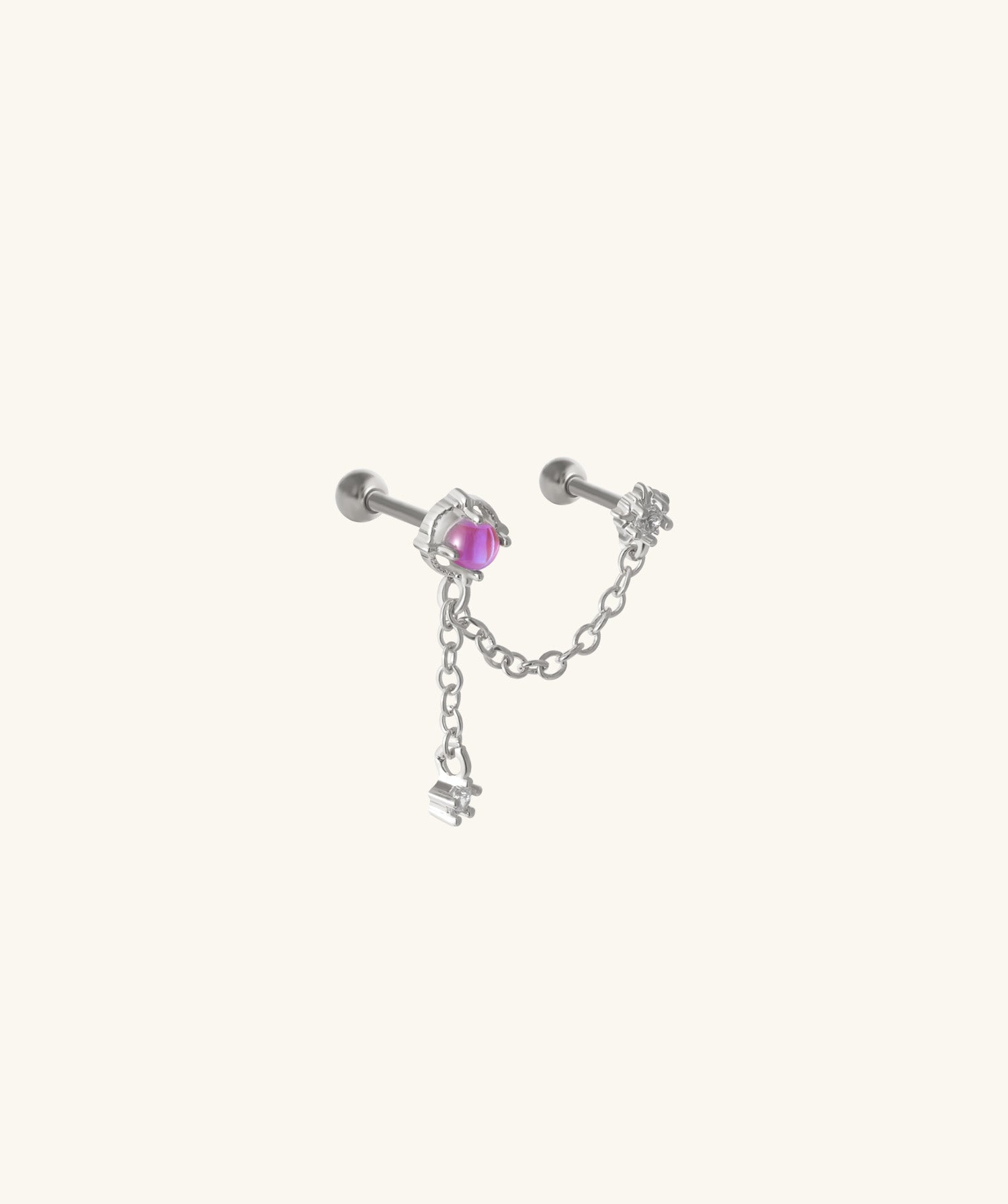 Mystery Opal Chain Earring - OumoJewelry