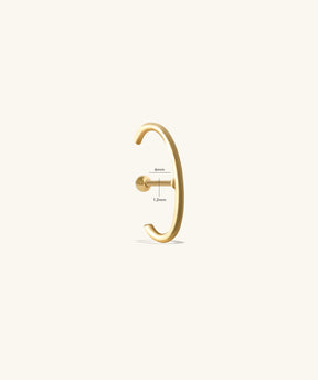 Basic Half Huggie Stud - OumoJewelry