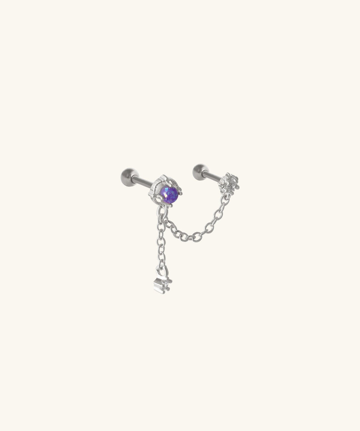 Mystery Opal Chain Earring - OumoJewelry