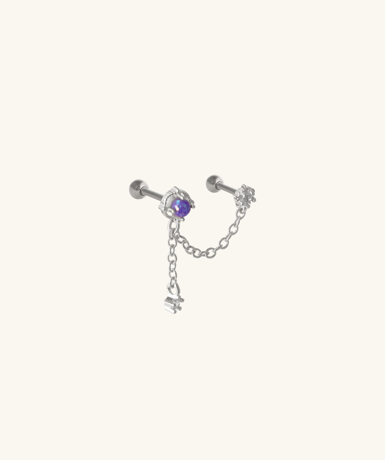 Mystery Opal Chain Earring - OumoJewelry