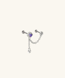 Mystery Opal Chain Earring - OumoJewelry