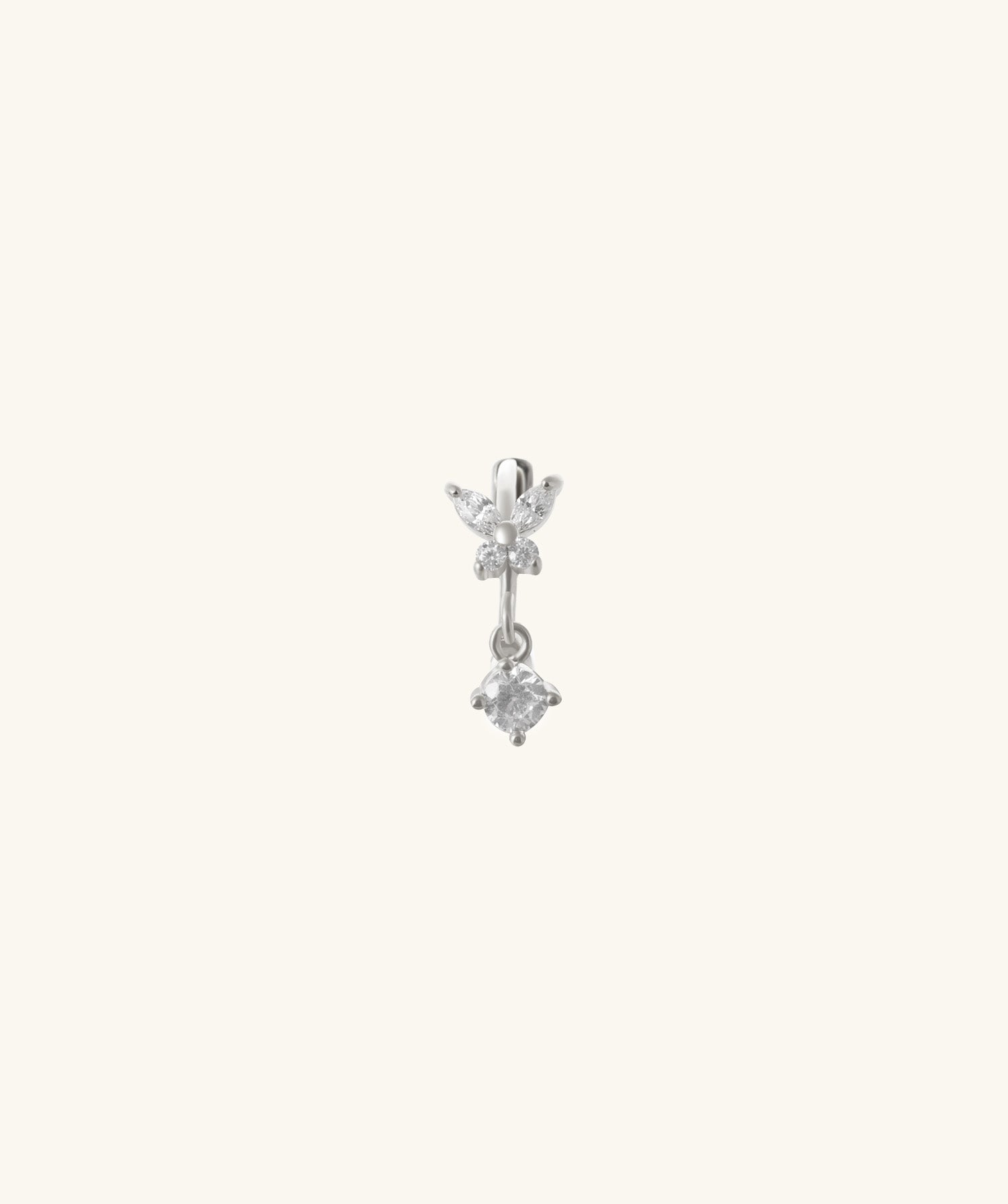 Butterfly Drop Helix Hoop - OumoJewelry