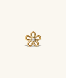 Floral Flatback Stud - OumoJewelry