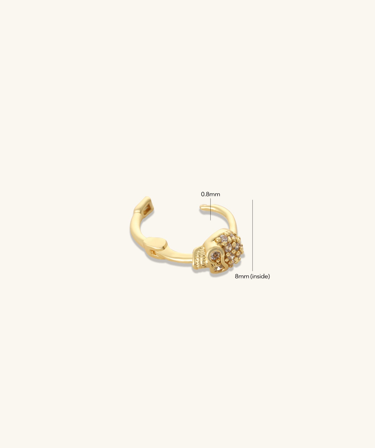 💀Skull Hoop - OumoJewelry