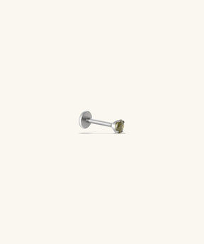 Titanium Gemstones Flatback Stud - OumoJewelry