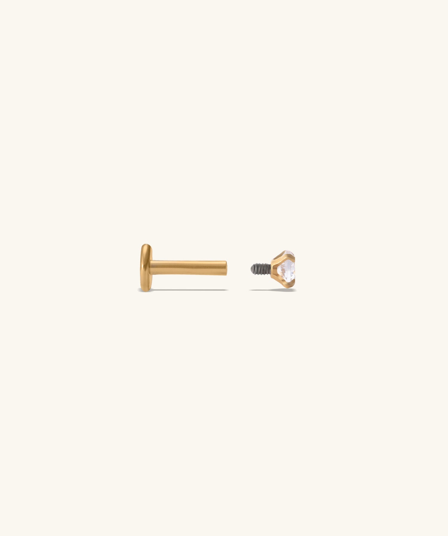 Internal Labret Flatback Stud - OumoJewelry