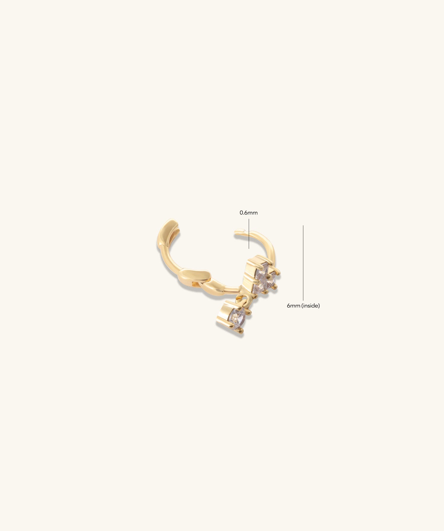 Heart Helix Hoop - OumoJewelry