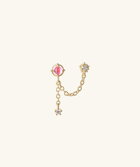 Mystery Opal Chain Earring - OumoJewelry