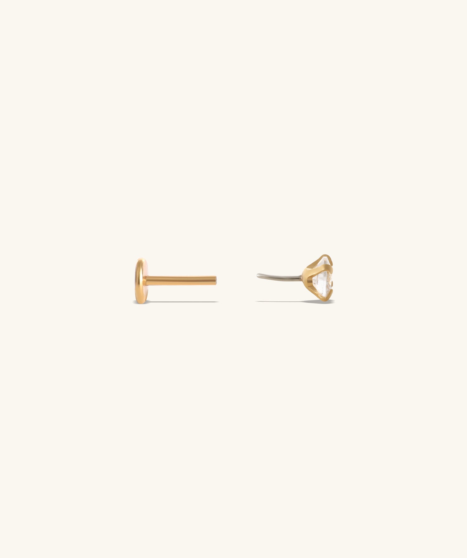 Threadless Sparkle Gems Flatback Stud - OumoJewelry