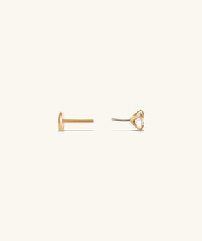 Threadless Sparkle Gems Flatback Stud - OumoJewelry