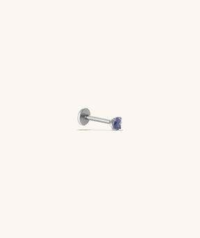 Titanium Gemstones Flatback Stud - OumoJewelry