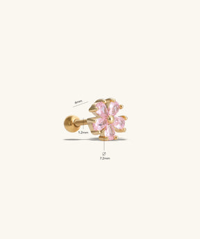🌸Pink Flower Stud - OumoJewelry
