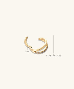 Twilight Curve Clicker Hoop - OumoJewelry