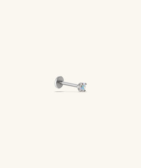 Titanium Gemstones Flatback Stud - OumoJewelry