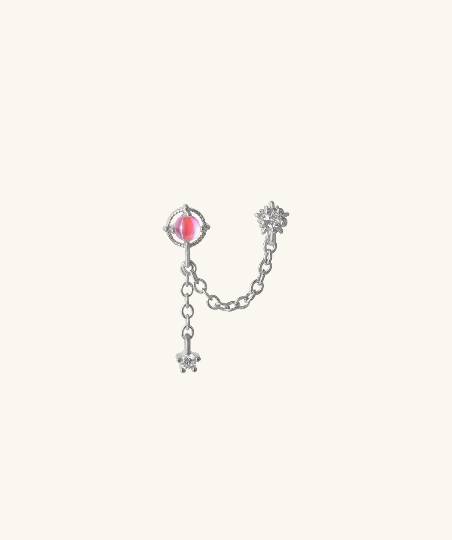 Mystery Opal Chain Earring - OumoJewelry