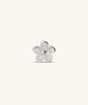 Shiny Flower Flatback Stud - OumoJewelry
