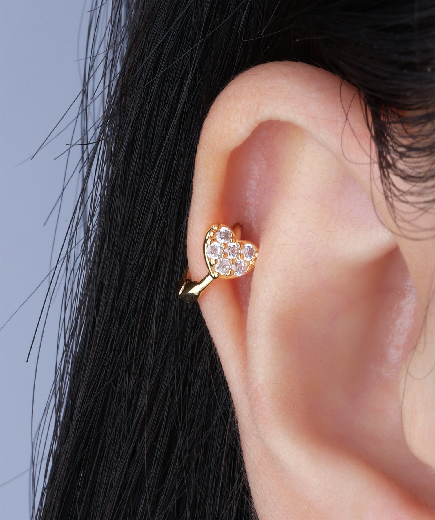 Heart Helix Hoop - OumoJewelry