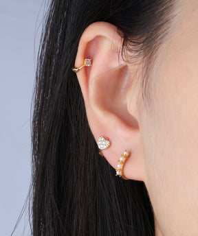 Heart Helix Hoop - OumoJewelry