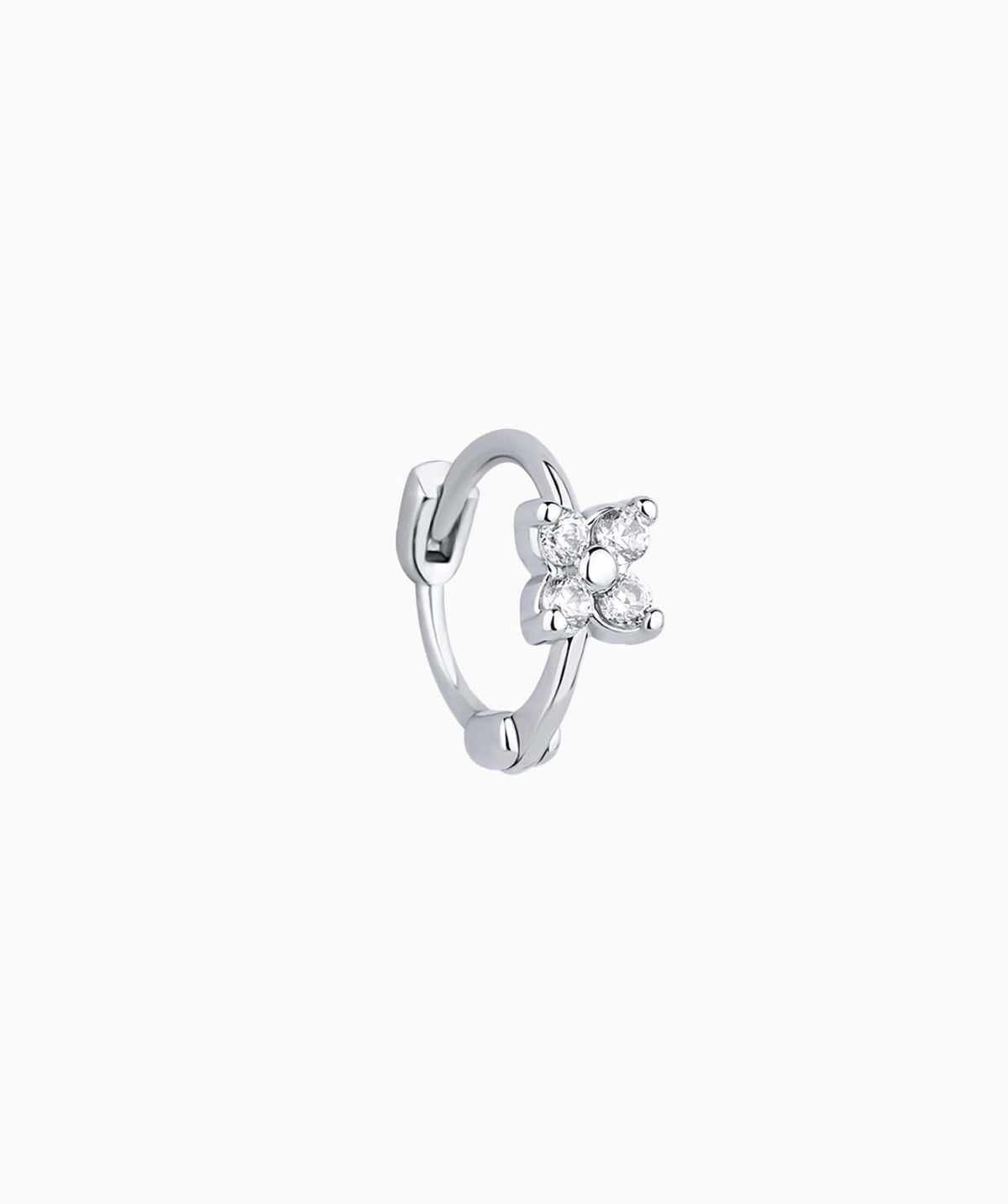 Bella Flower Helix Hoop - OumoJewelry