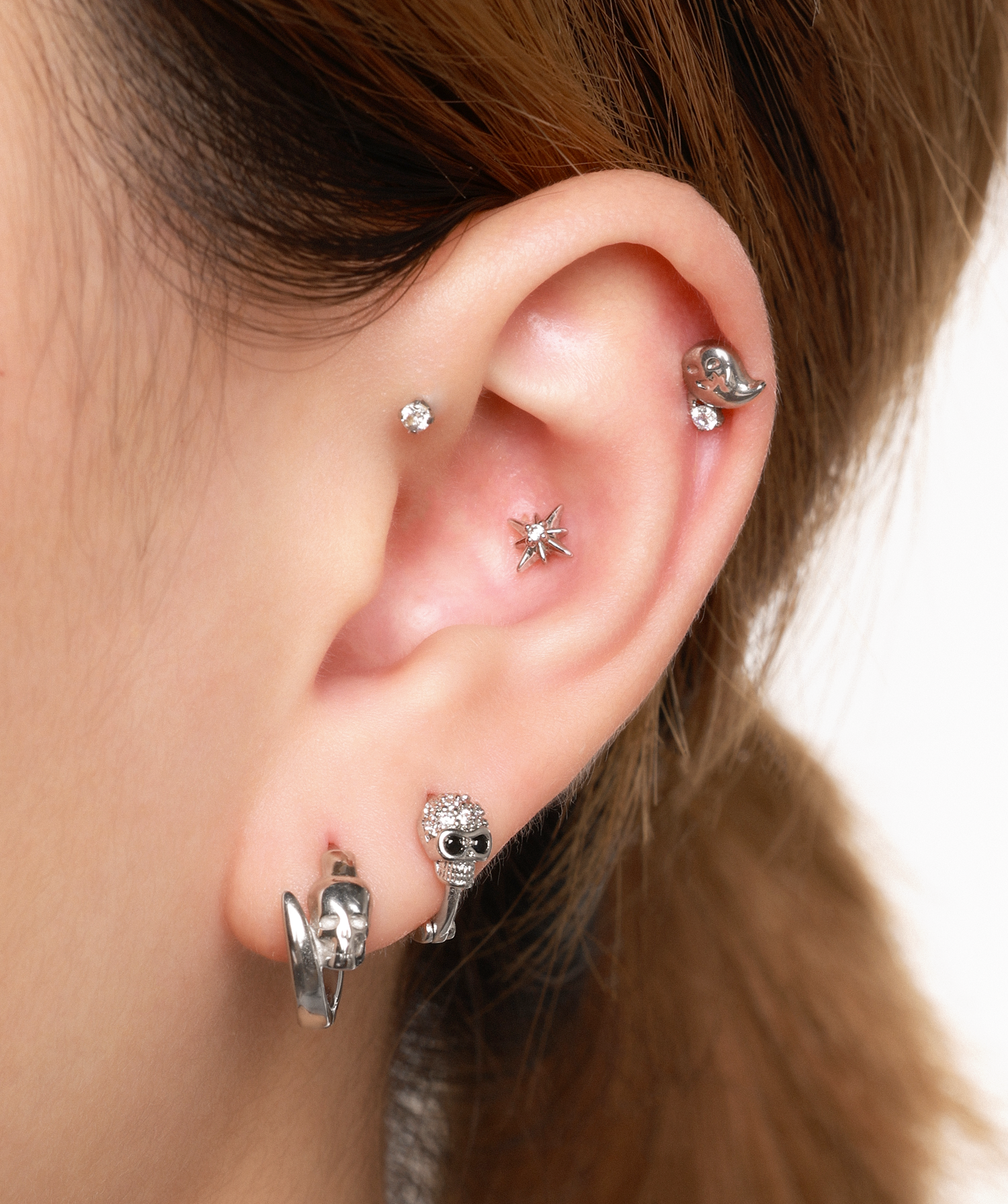 💀Skull Hoop - OumoJewelry