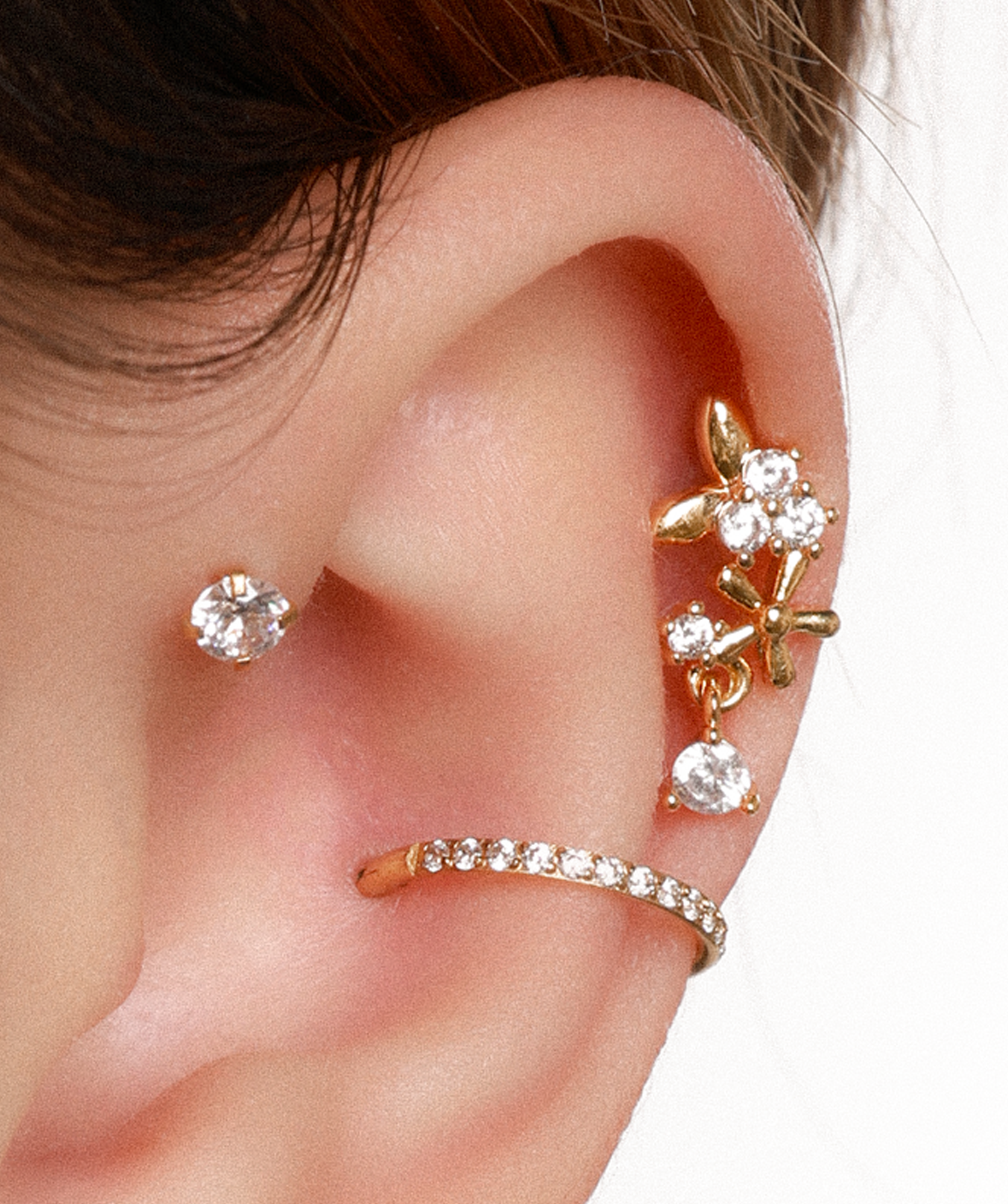 Threadless Sparkle Gems Flatback Stud - OumoJewelry
