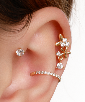 Threadless Sparkle Gems Flatback Stud - OumoJewelry