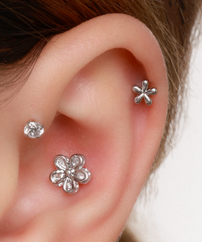 Threadless Sparkle Gems Flatback Stud - OumoJewelry