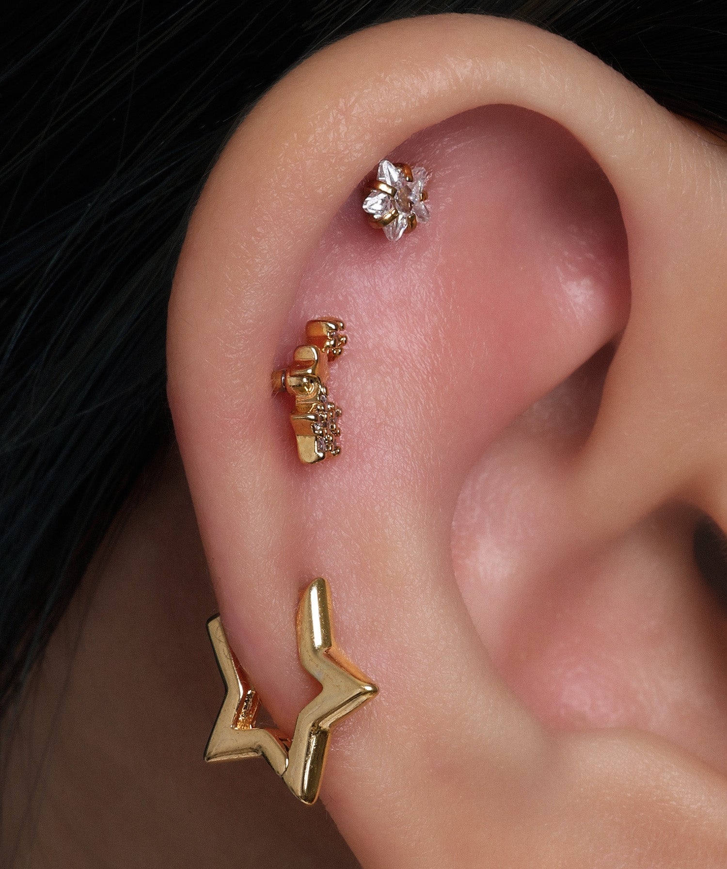 Star Helix Hoop - OumoJewelry