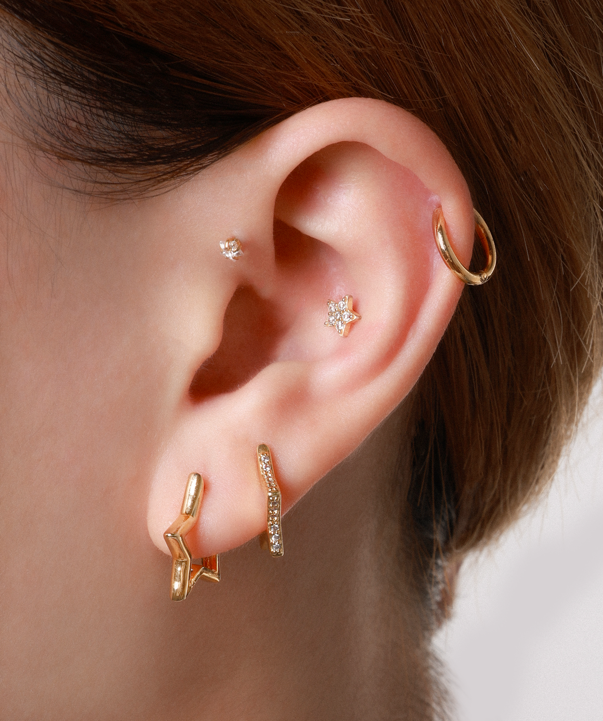 Star Helix Hoop - OumoJewelry