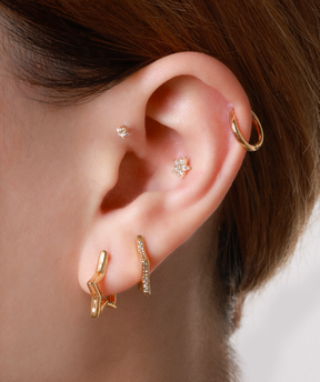 Star Helix Hoop - OumoJewelry