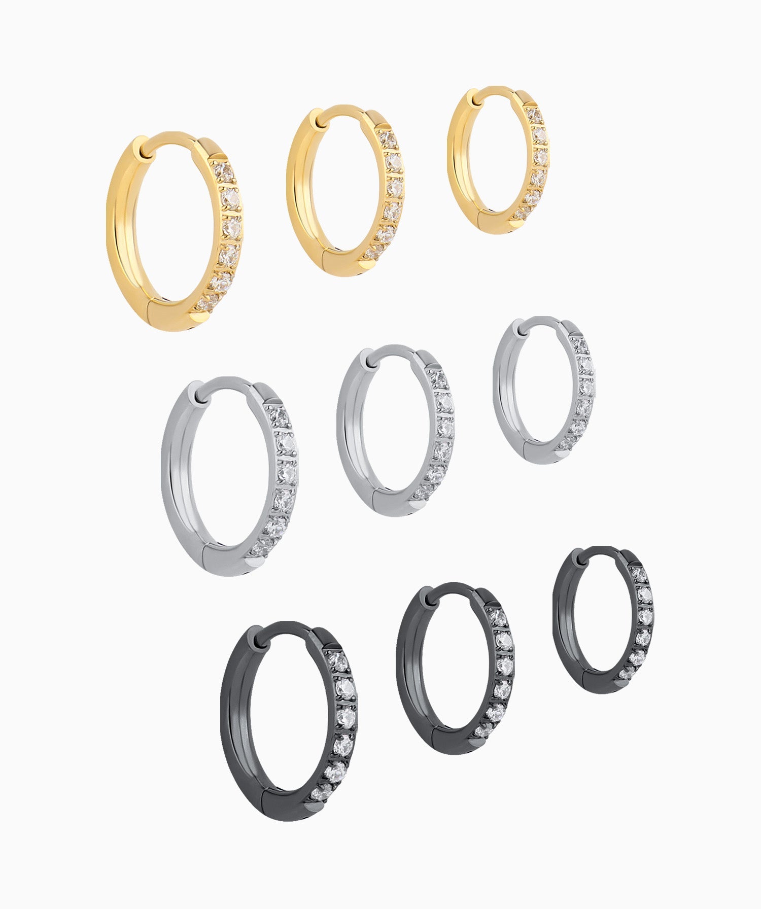 Basic Sparkling Hoop - OumoJewelry