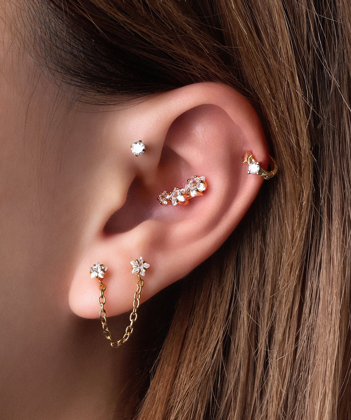 Petite Star Helix Hoop - OumoJewelry